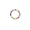 Money Tourmaline Beaded Ring Women's Niche Design Light Luxury Ring Ring Elastic Rope Index Finger Ring Jewelry