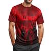 Herre Halloween Trykket Rund Hals Raglan Kort Ermet Topp T-skjorte