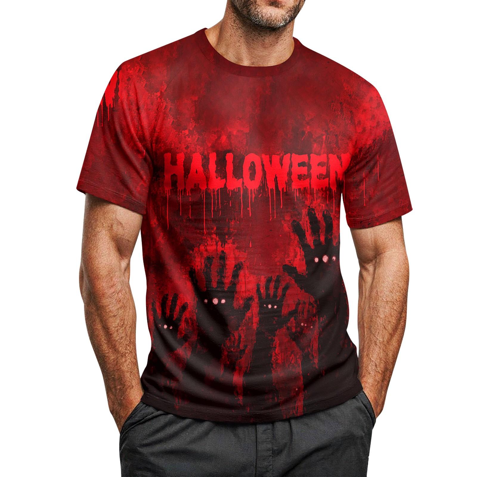 

Мужская футболка с принтом на Хэллоуин, с круглым вырезом, рукавами реглан и короткими рукавами XXXL