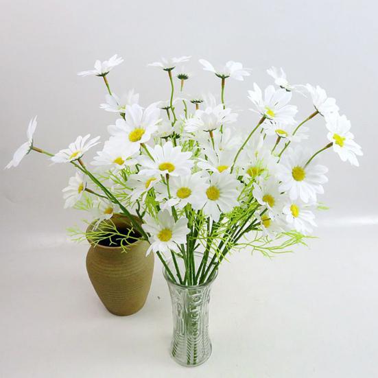 Artificial Flowers UV Resistant Fake Wildflowers with Stem for Indoor Outdoor Porch Patio