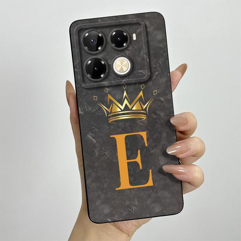 Phone Case For Infinix Note 40 4G X6853 Note 40 Pro Plus X6851B 40 Pro 4G X6850 5G X6851 Fashion Letters Matte Soft Cover Funda