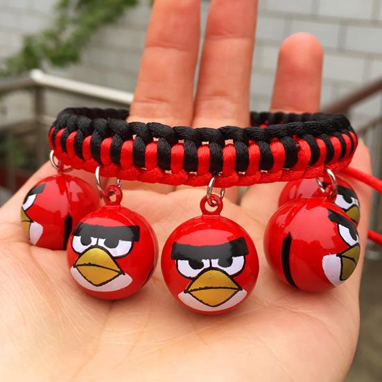 Cute Cartoon Figure Model Bell Dog Collar Adjustable Puppy Necklace Pet Supply