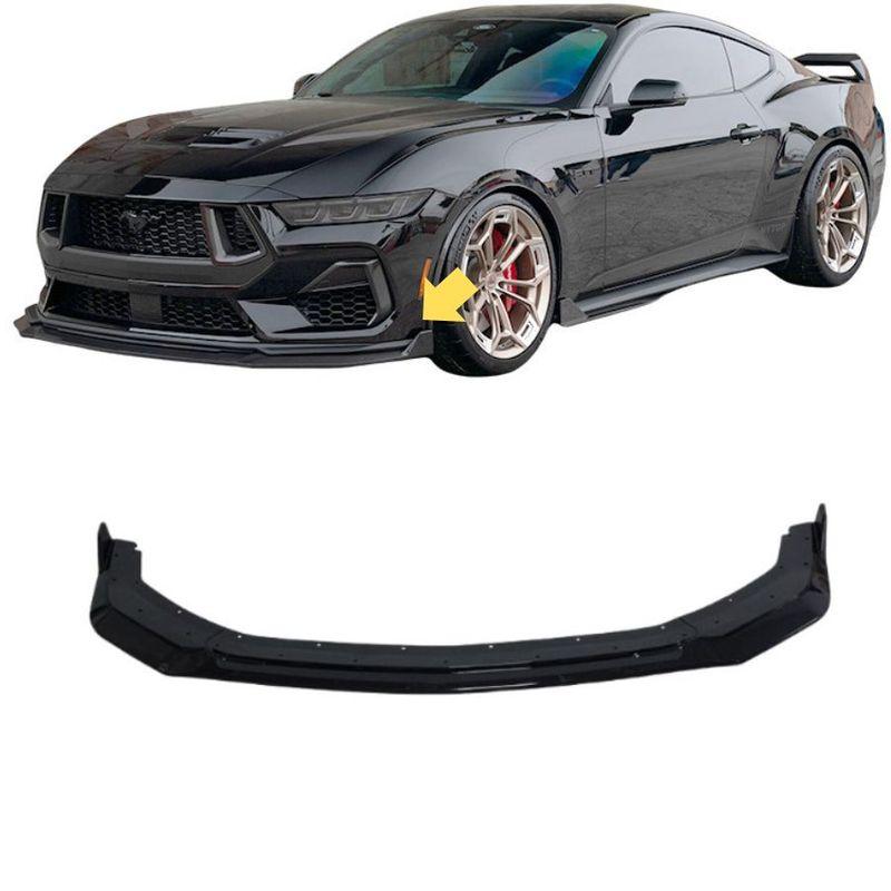 Front Bumper Lip Spoiler for Ford Mustang GT Ecoboost 2024 GT-Style 3PCS Front Splitter Body Kit Guard Exterior Car Accessories чёрный