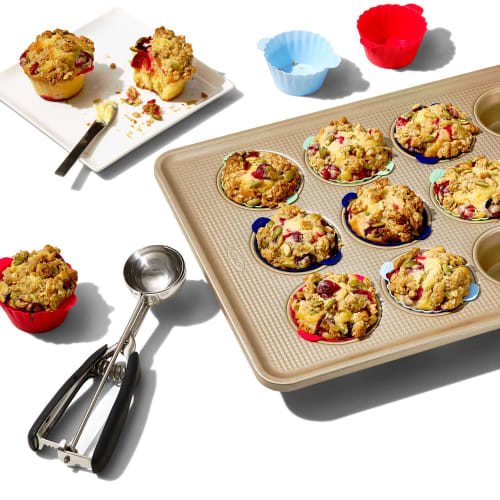 OXO Silicone Baking Cups, Muffin Cake Pans, Set of 12, 3 oz. each