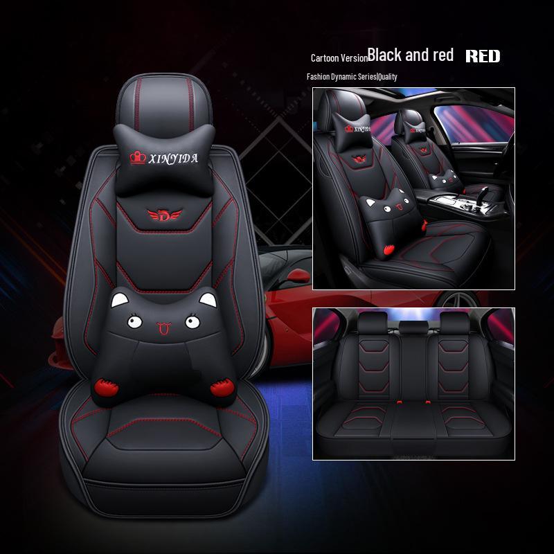 Leopard CT7 Leather Seat Cushion: Universal, All-Season Full Coverage for D22 Navara Rich Pickup.