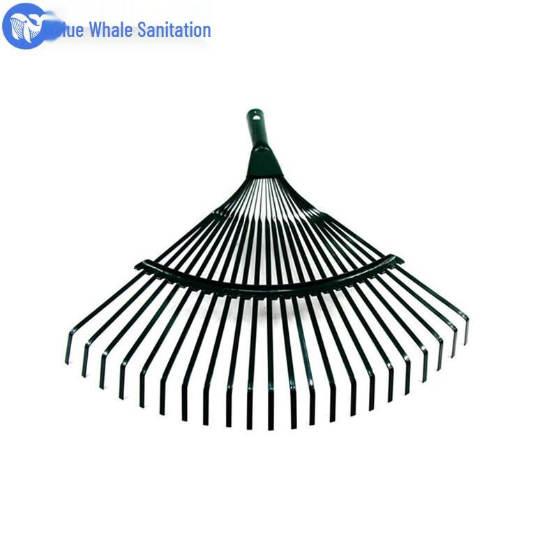 Blue Whale Sanitation 22-Tooth Telescopic Stainless Steel Garden Rake