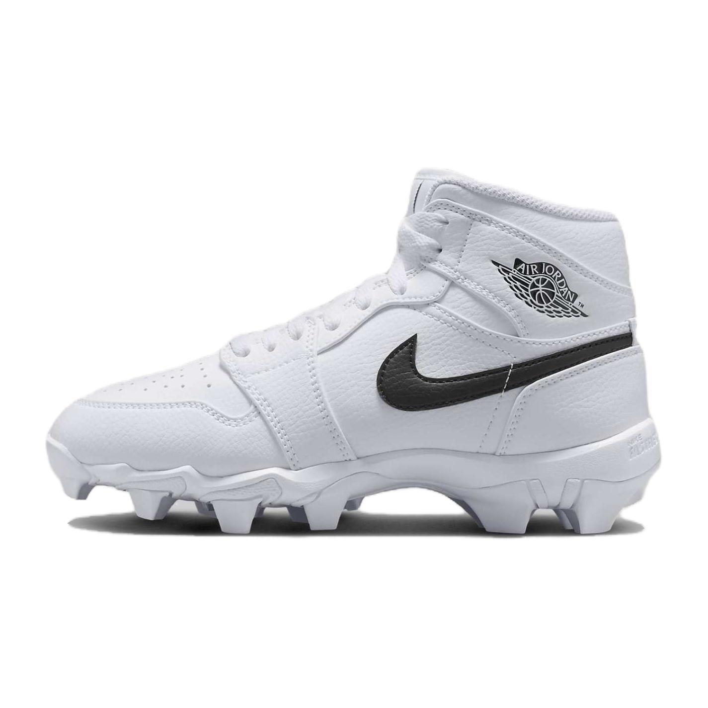 

New Jordan 1 Mid Cleat White Black GS HF6883-100 37.5