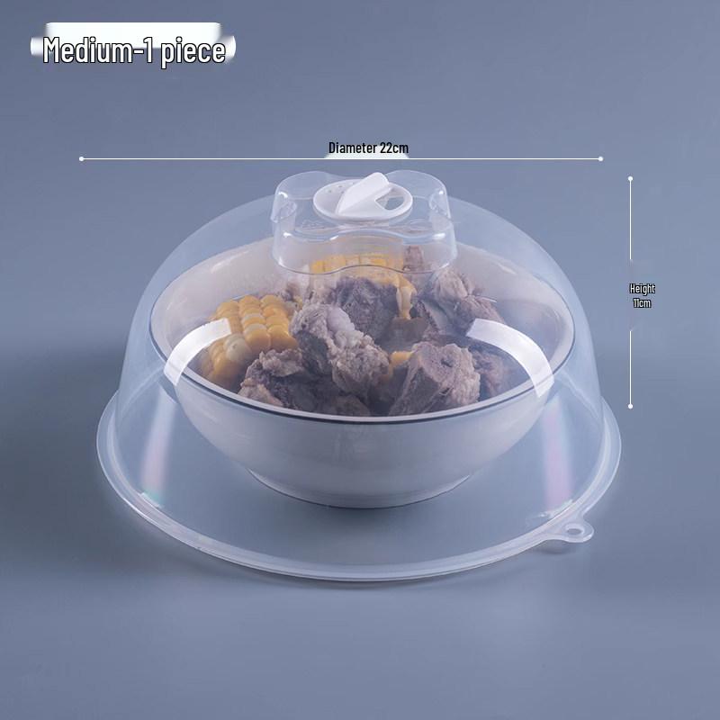 Food-Grade Microwave Splatter Guard: Heat-Resistant, Oil & Dust-Proof Cover for Safe Food Preservation
