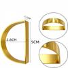 1/6/12pcs D-shaped Napkin Holder Metal Dinnig Table Decoration Elegant Napkin Ring Buckles  Kitchen