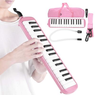 Portable, Safe, and Harmless Melodic Piano with 32 Keys. Suitable for Kindergarten Children (handbag Strap Color Is Random) (pink).