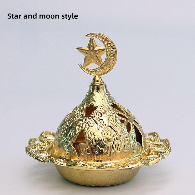 Arabic Gold Incense Burner Incense Burner Household Indoor Tower Incense Burner Sandalwood Incense Burner Aromatherapy Burner