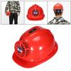 Capacete de Segurança para Construção com Ventilador Espessado Capacete de Segurança Multifuncional Vermelho