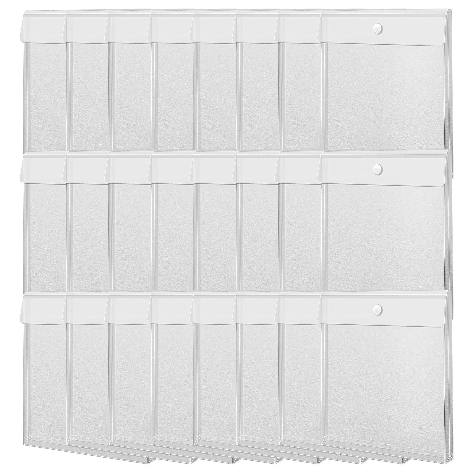 

Set Of 24 Portable Clear Scrapbook Holder Durable PP Scrapbook Paper Organizer Pouches For Office And Craft Supplies