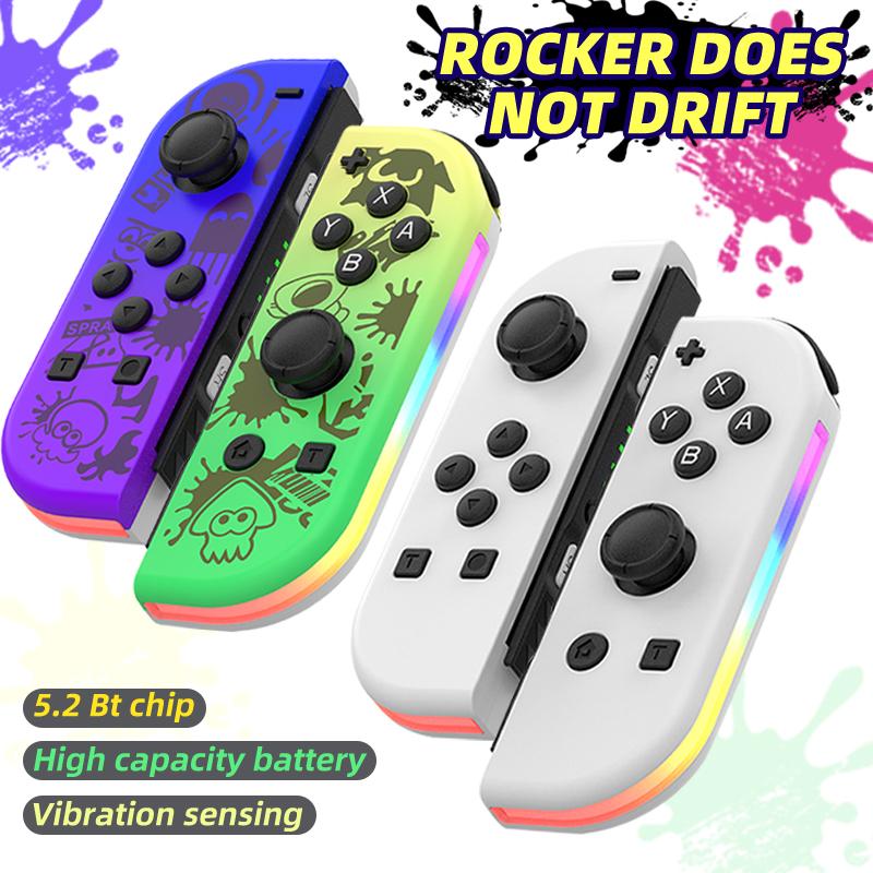 Wireless Joy-Con Compatible Controller for Switch OLED Lite with 6-Axis Gyro, RGB, Turbo and Vibration