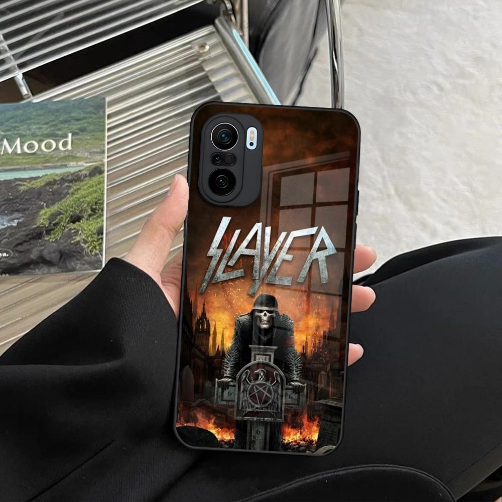

Slayer Heavy Metal Rock Band Phone Case for Xiaomi Redmi Note 14 13 12 11 Ultra Pro Lite 5G toughened glass Cover Redmi Note 14 Pro 5G