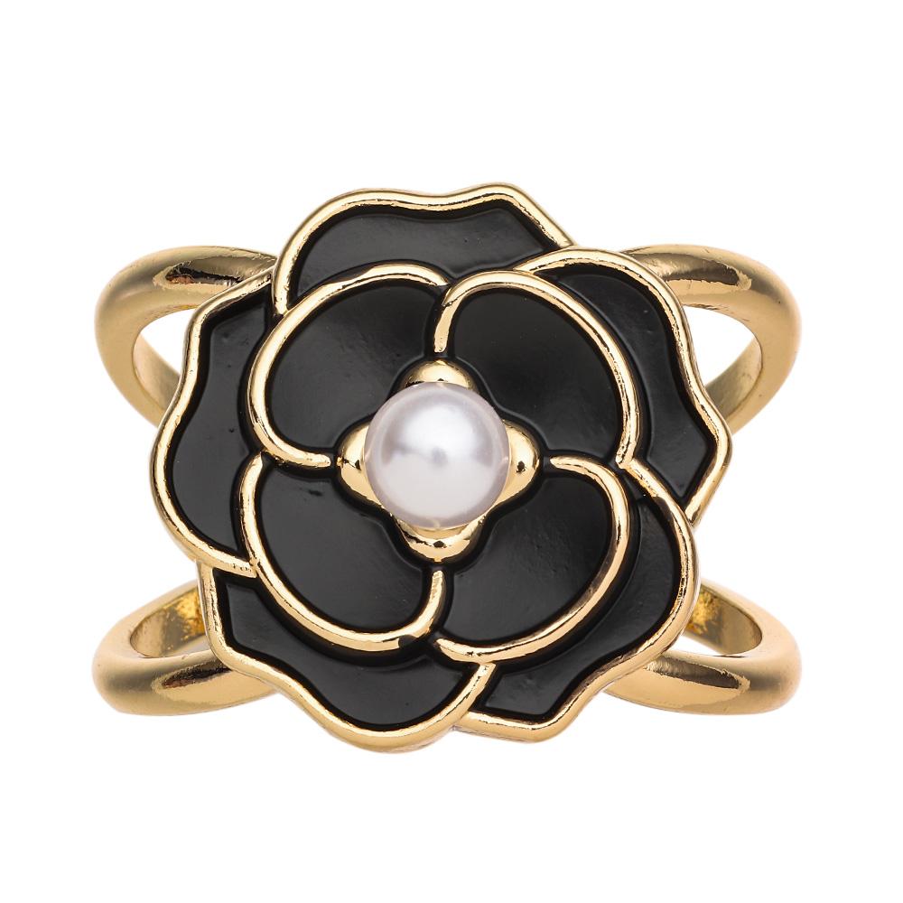 Camellia Scarf Buckle Silk Scarf Buckle Pearl Floral Scarf Ring Clip Clothing Ring Wrap Holder