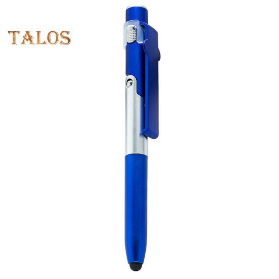 

Шариковая ручка 4-в-1 со стилусом, светодиодная подсветка, подставка для телефона, плавное письмо, удобная ручка, эргономичная шариковая ручка синий