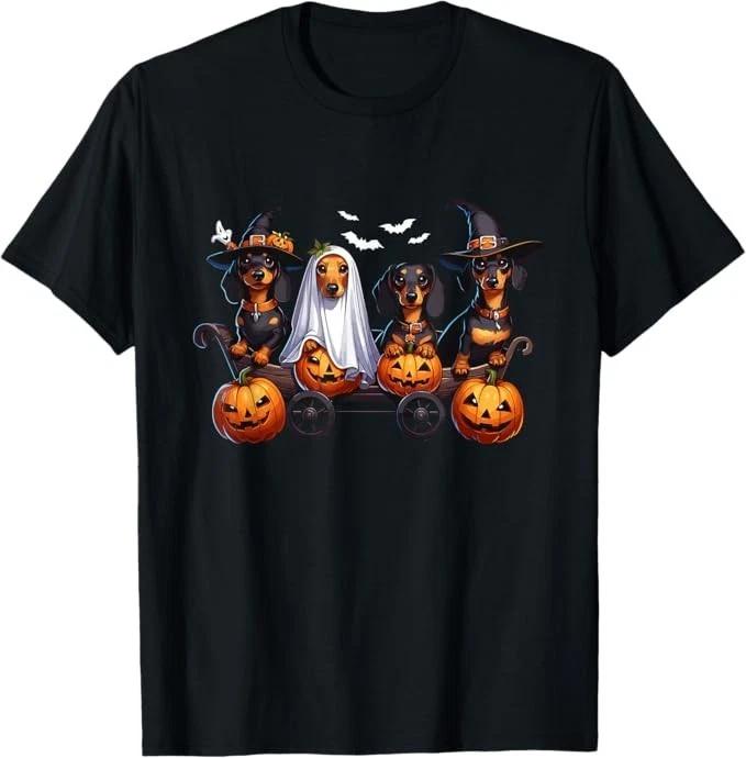 Dachshund Happy Halloweiner Funny Halloween Dogs Lover T-Shirt S