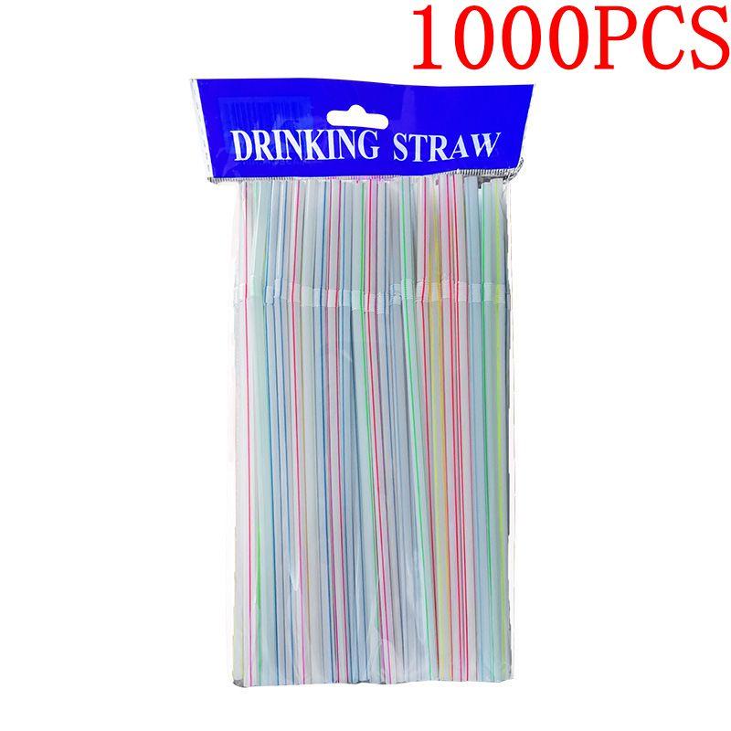 100-1000PCSDisposable color plastic straws can be bent  Wedding Party Supplies Drinking Straws Kitchen Wholesale