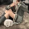 Retro Hong Kong Red Cable Knit Loose Sweater - Women's New Year Pullover