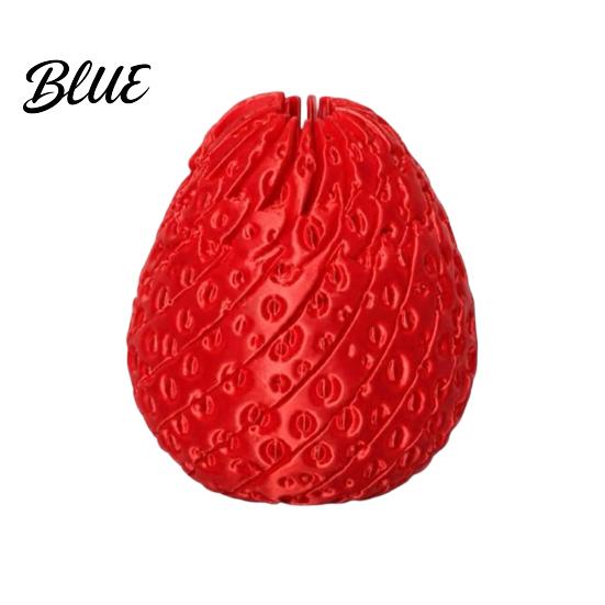 Twisting Strawberry Toy 3D Printed Toy Stress Relief Slippery Fidget Articulated Spiral Rotating Fruit for Home Decoration Desk