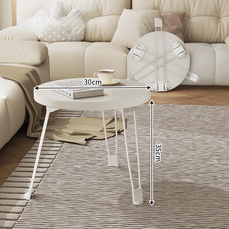 Folding Coffee Table Round Side Tables Minimalist Modern Table Multifunctional Portable Simple Living Room Small Sofa Tables