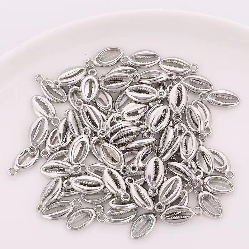 

Electroplated ABS Plastic Jewelry Accessories: DIY Bracelets, Necklaces, Shell Pendants. Package of 1000
