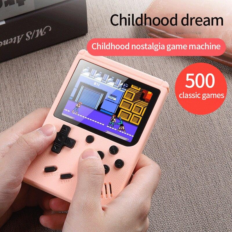 Retro Portable Mini Handheld Video Game Console 8 Bit 3.0 Inch Color LCD Kids Color Game Player Built In 500 Games