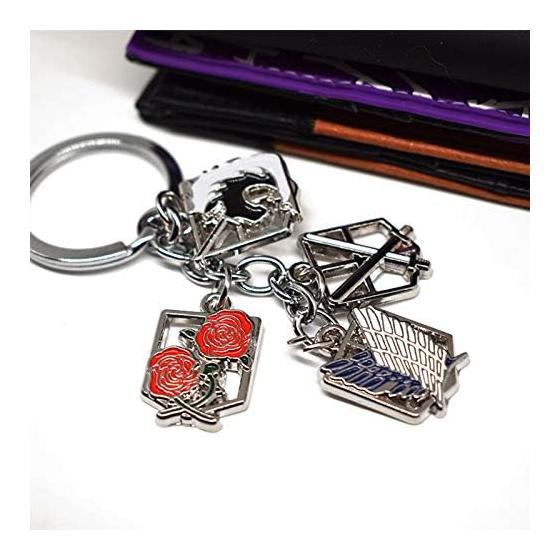 Formemory Attack on Titan Survey Corps Wings of Freedom Tool Keychain Anime Keyring Bag Pendant Fashion Lightweight Accessory Gift Present