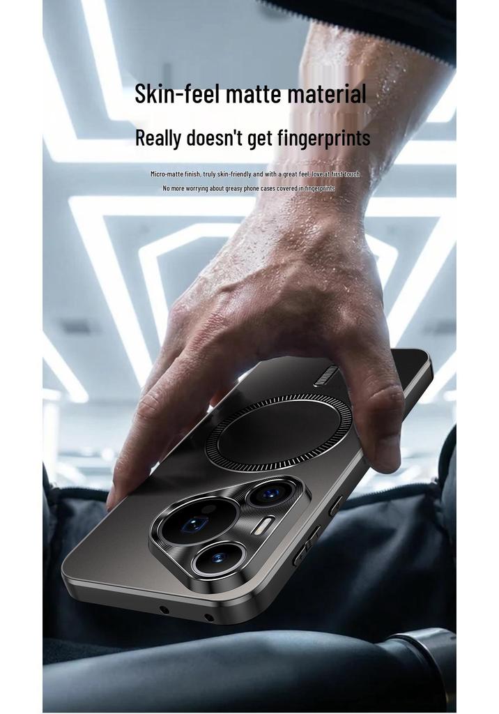Magnetic Absorption Case for Huawei P80/P90 Pro, Metal Lens Protection, Drop-Proof, Trendy Design