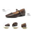 Small Square Head One-word Buckle Shallow Mouth Single Shoes Summer New Simple Retro Soft Sole Comfortable Mary Jane Shoes