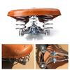 Brown vintage bike saddle Classic cowhide saddle Bike spring seat