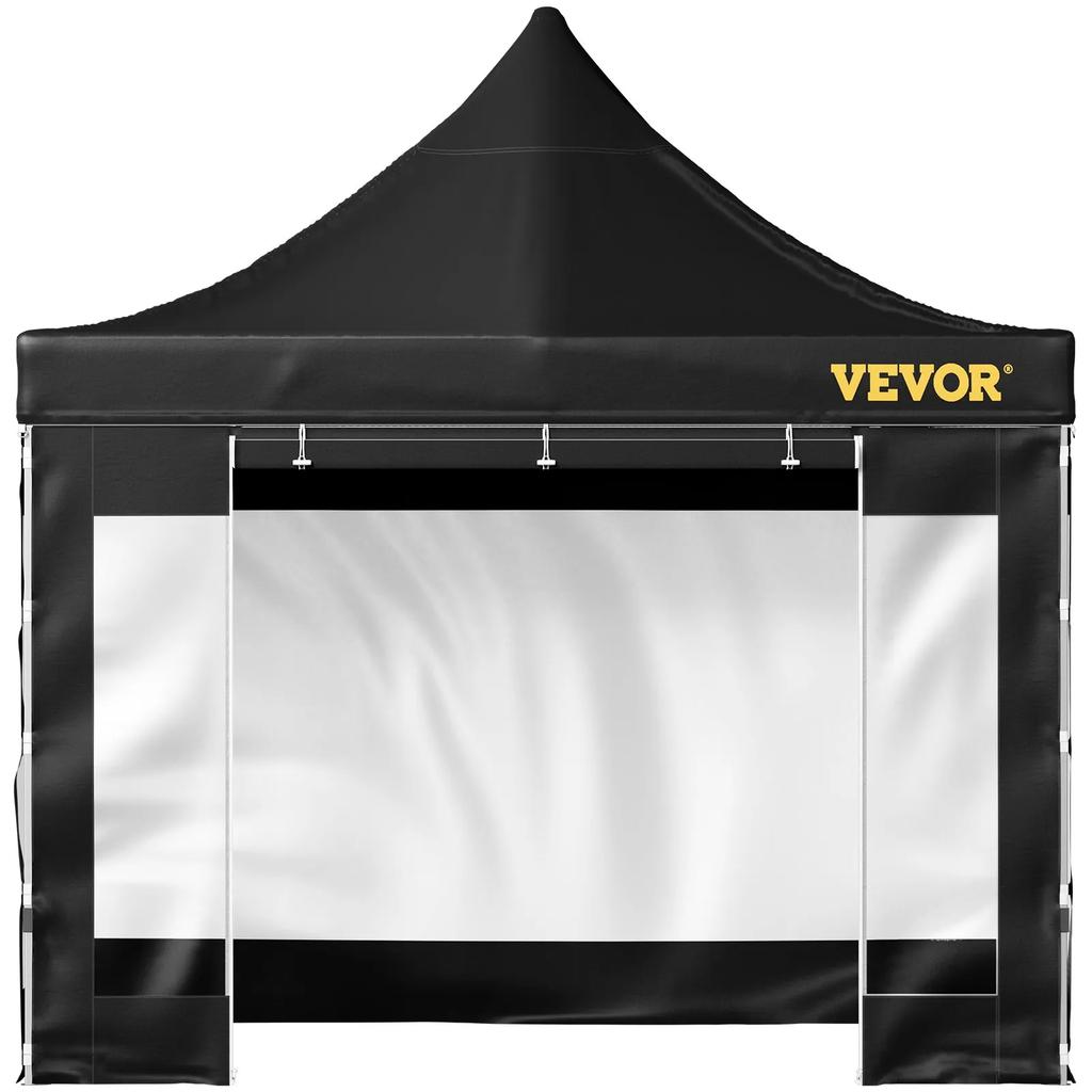 VEVOR 304.8 x 304.8 cm Pop Up Canopy Tent, Outdoor Patio Gazebo Tent with Removable Sidewalls and Wheeled Bag