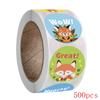 50-500 Pcs Reward Stickers Motivational Stickers Roll for Kids for School Reward Students Teachers Cute Animals Stickers Labels