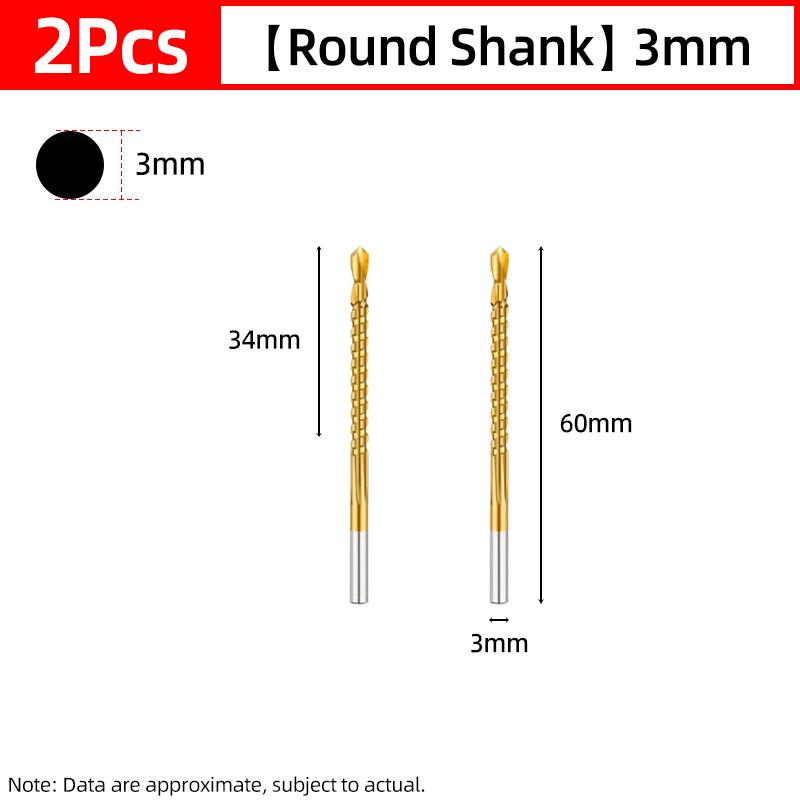 HSS Titanium Serrated Drill Bit Set 3/4/5/6/6.5/8mm Grooving Cutting Hole Saw Twist Drill Bits Round/Hex Shank Wood Metal Tools