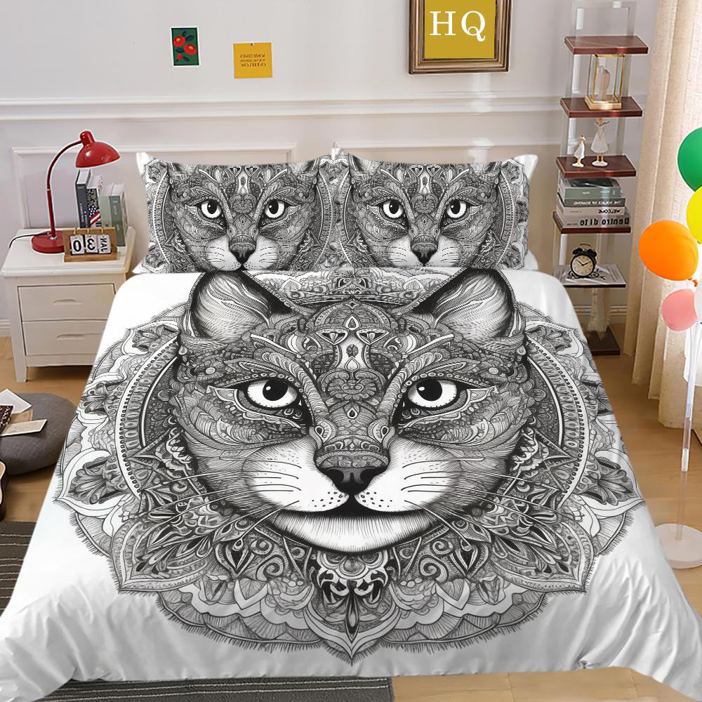 Bedding Cover Suit  Woman Man Printing Fashion Duvet Cover Sets Microfiber Bedspreads Double Size Home Textiles