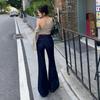 Women's Khaki Low-Waist Micro-Flare Jeans - 2025 Autumn/Winter Collection, Loose and Slimming Fit