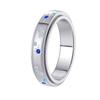 European and American Star Sun Butterfly Rhinestone Stainless Steel Women's Ring Set