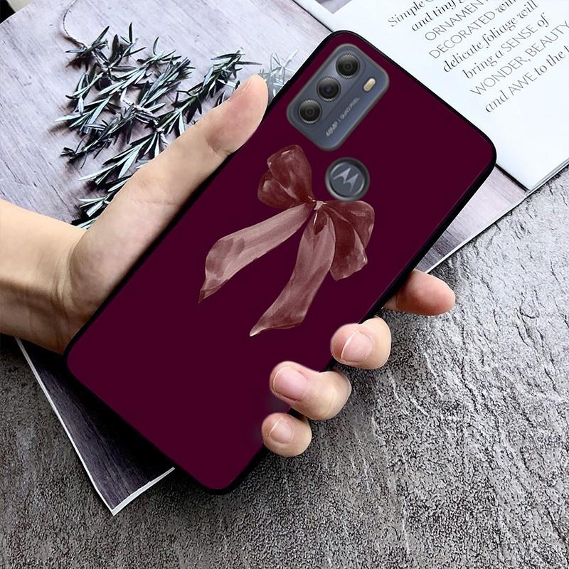 Pink Bow Tie Funda Phone Case For Motorola Moto G85 G55 G05 G14 G75 G31 G50 G10 G20 G30 G60 G13 G32 G84 G54 G53 G72 G24 Power