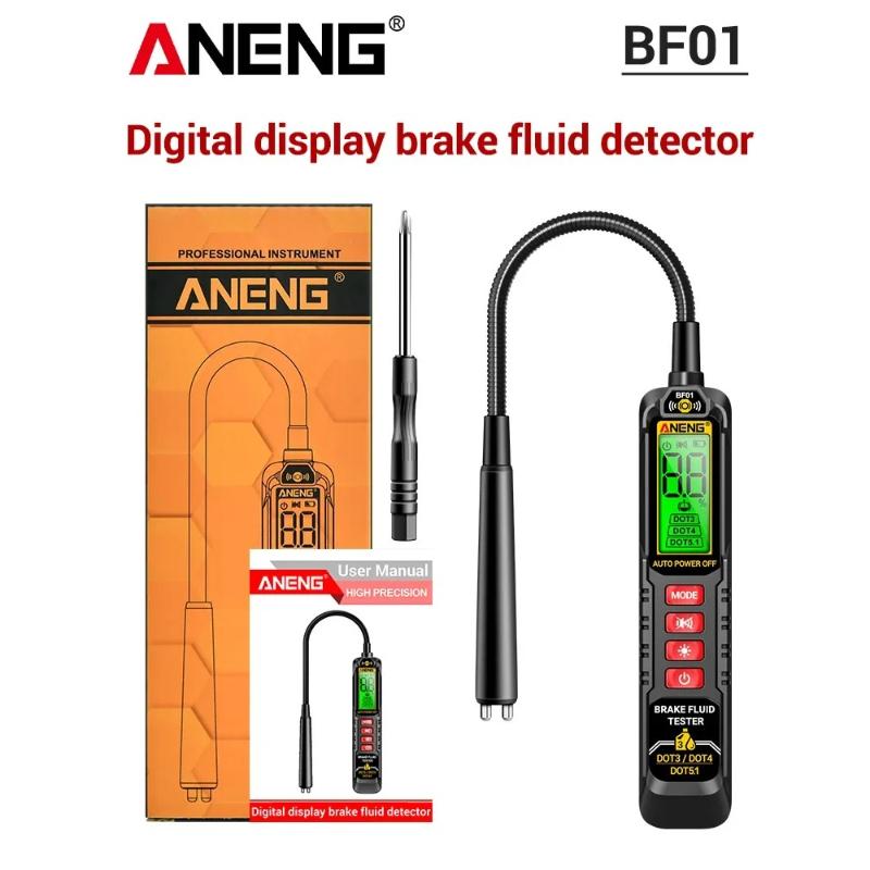 Kit Elettricista Auto Portatile ANENG BF01 Tester Liquido Freni Relè Auto RT01 Tester di Tensione 12V/24V Rilevatore Relè 4/5 Pin Analizzatore Olio Freni Strumenti di Test