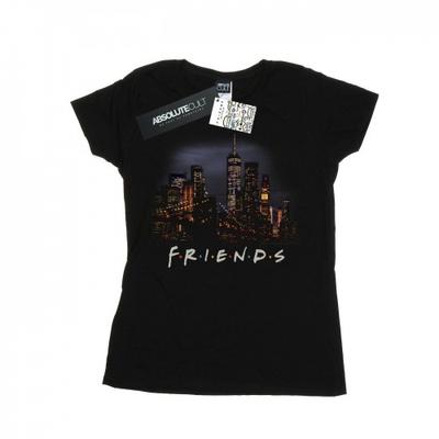 Camiseta feminina/feminina Night Skyline de algodão