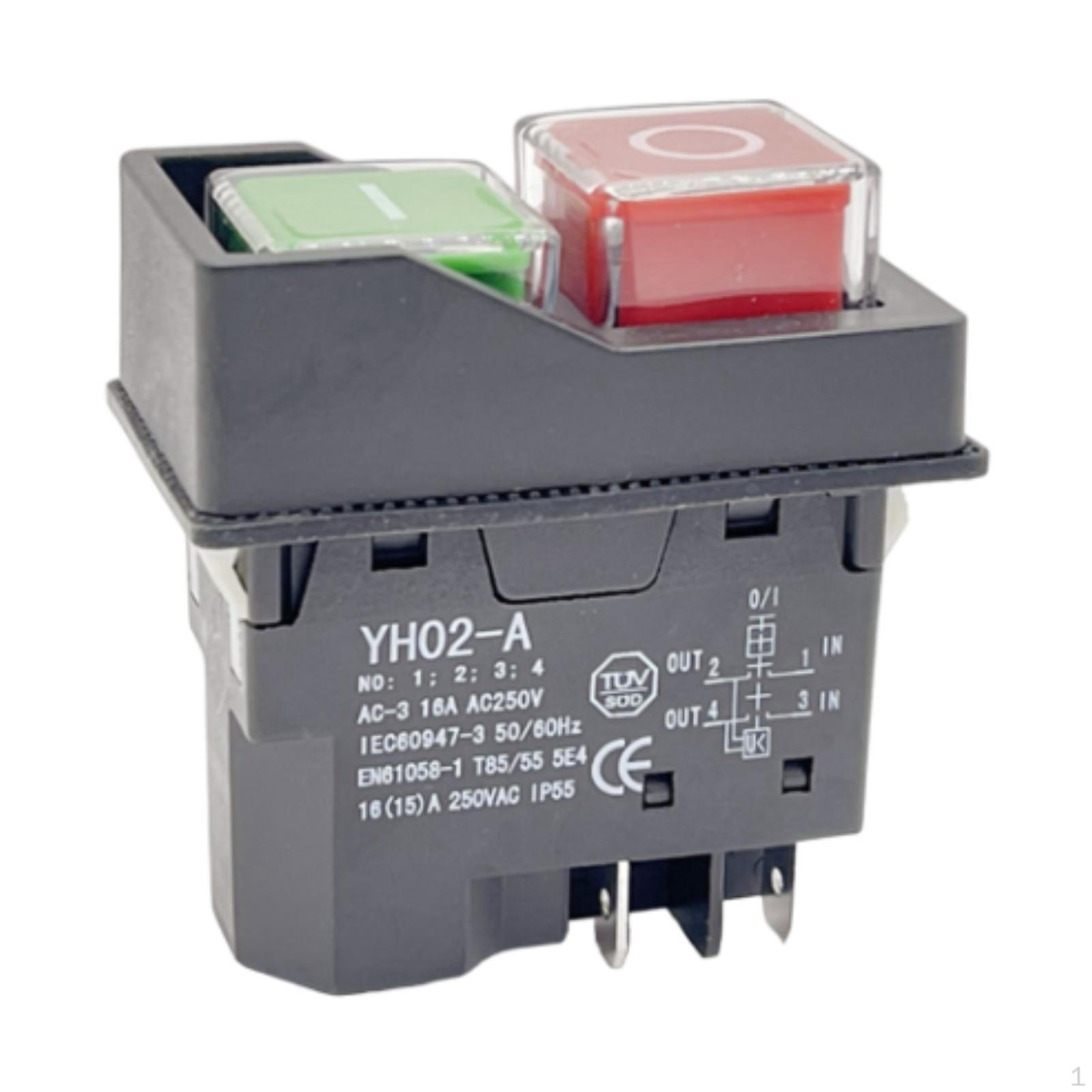 

Электромагнитный переключатель, многофункциональный, простая установка, легкий, прочный, кнопка для нарезки ломтиками 4 Pins