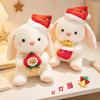 Hot Lovely Christmas Bunny Plush Toys Fluffy Cozy Cartoon Cute Little Rabbit Doll Gentle Companion Xmas Christmas Gift