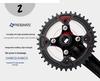 Guarnitura Prowheel Haomeng per Mountain Bike 104BCD 9/10/11 Velocità, Corona 32-38T