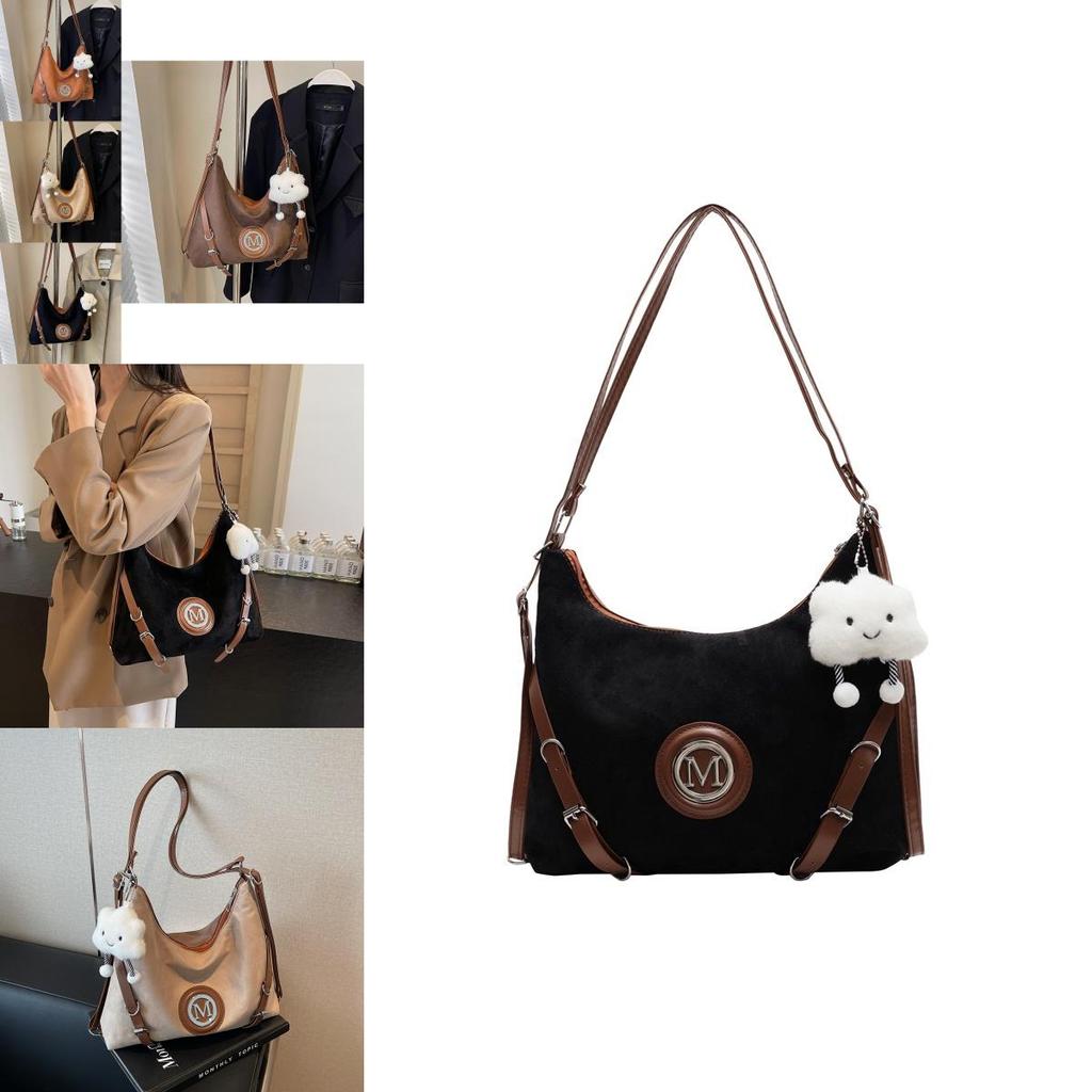 Fashionable Casual Commuter Tote Bag For Women Durable Suede Texture Backpack