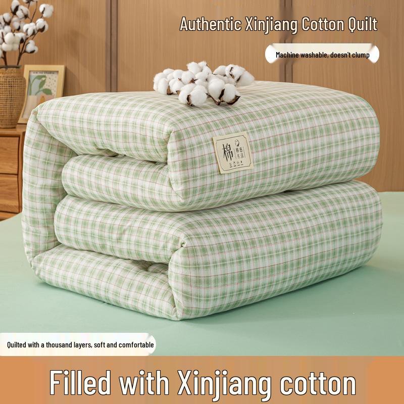 Xinjiang Katoen Dekbed: Dik, Warm, Machinewasbaar, voor Alle Seizoenen - Ideaal voor Lente, Herfst, Winter, Enkele & Dubbele Maten