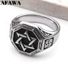 Hexagram Hebrew Amulet Ring for Men Women Stainless Steel Silver Color Je Star of David Israel Finger Rings Jewelry R503S02