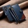 Luxury Zipper Leather Wallet Case For Samsung S26 Ultra S25 Edge S24 S23 Plus FE Card Slot Bracket Flip Cover With Wrist Strap