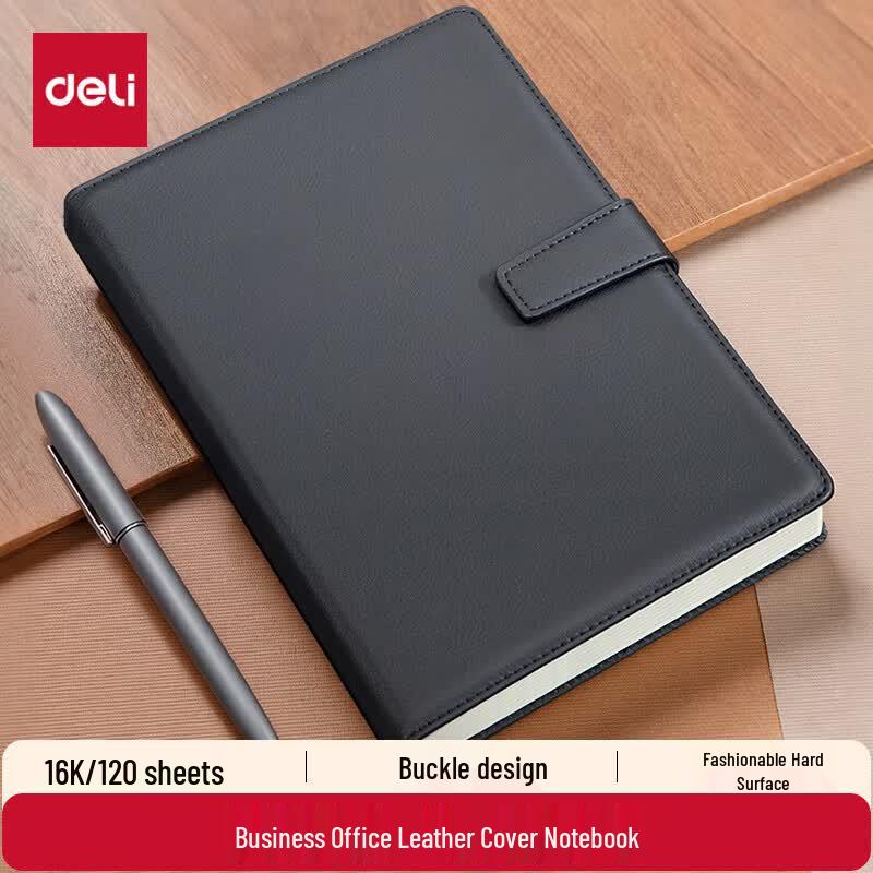 Deli 16K 120-Page Business Magnetic Buckle Leather Notebook