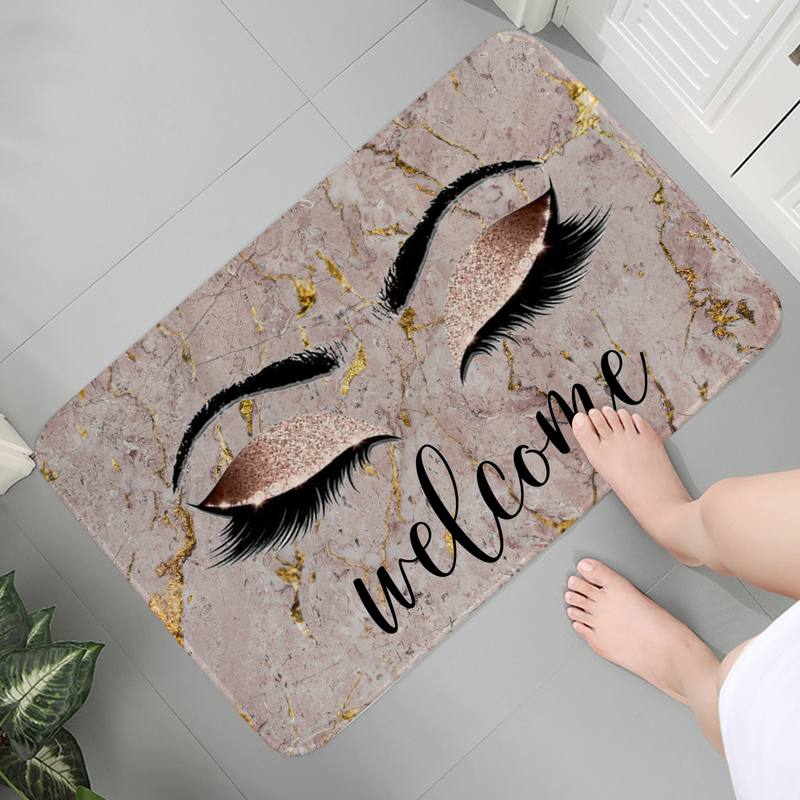 Eyelash Decorative Anti-slip Carpet Bathroom Kitchen Bedroon Floor Mats Indoor Soft Entrance Doormat